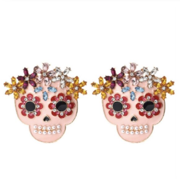 Jewelry - Final price drop ⬇️⬇️ Rhinestone skull earrings